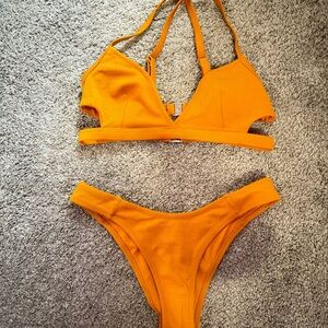 Cupshe Orange Bikini Set